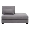 Méridienne droite de canapé modulable gris clair